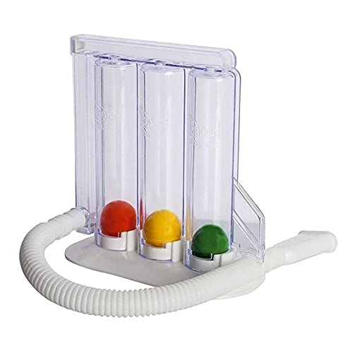 Incentive Spirometer – 3 Ball Lung Exerciser Device for Breathing Therapy