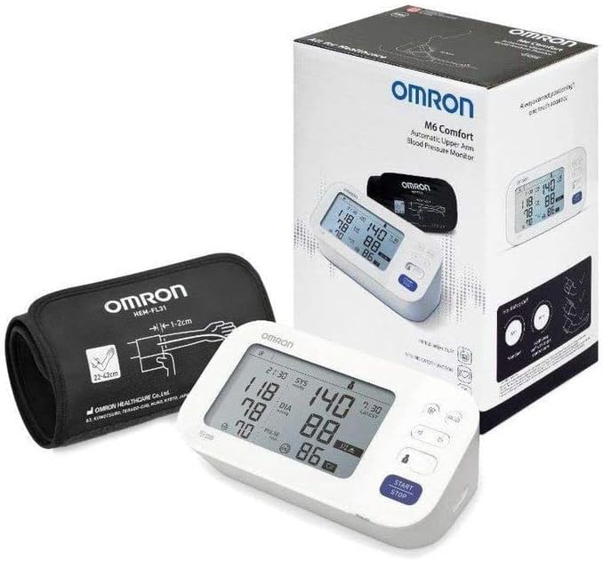 Omron M6 Comfort Automatic Upper Arm Blood Pressure Monitor with Intelli Wrap Cuff