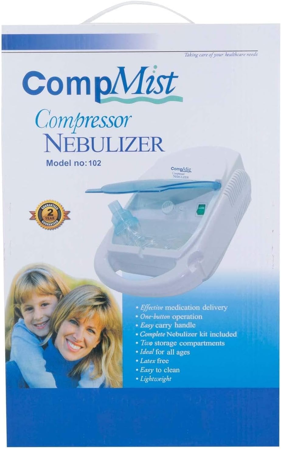 Mabis CompMist Compressor Nebulizer – Compact Respiratory Therapy Device