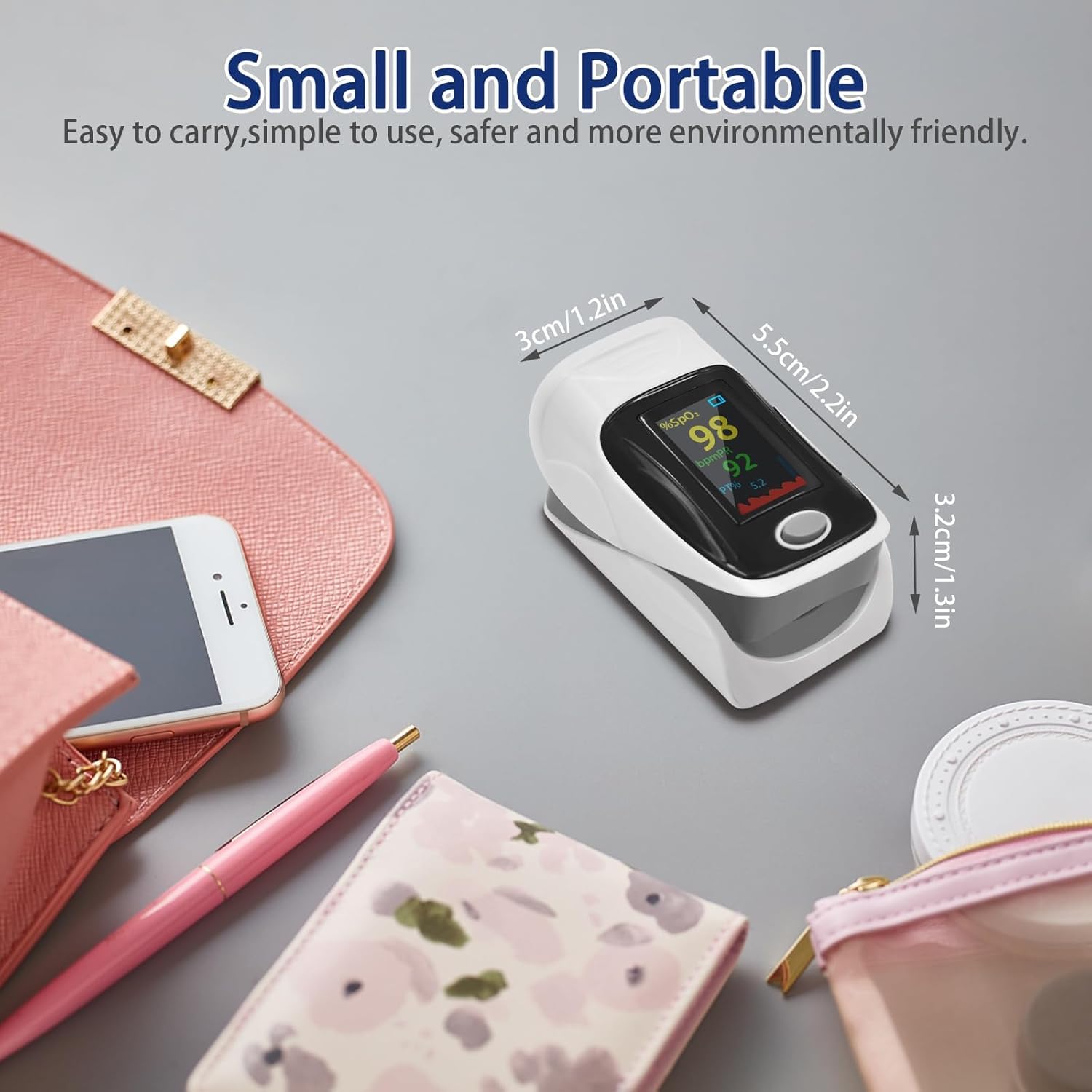 Finger Pulse Oximeter C101A3 IDMK – Portable SpO₂ & Heart Rate Monitor