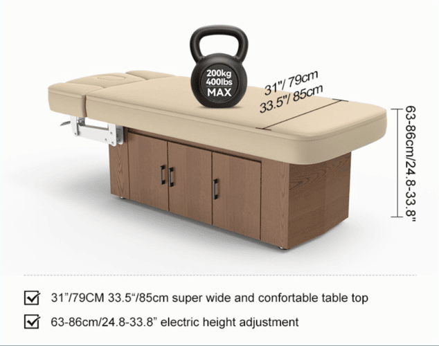 Alexander-B Multi-purpose Fully Electric Spa Treatment Table Massage Bed