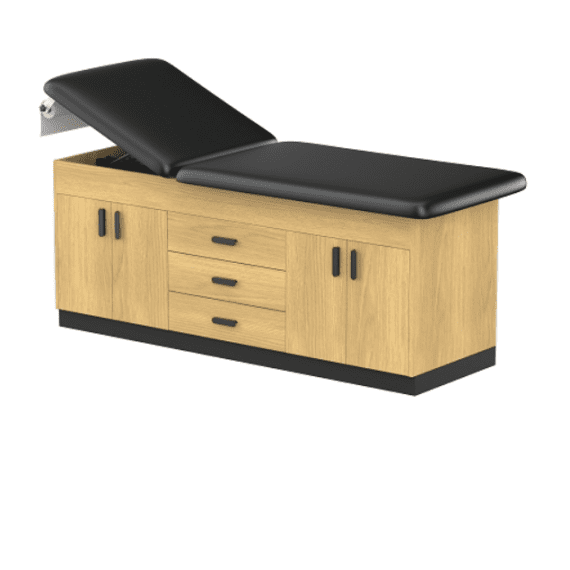 Clinic3 Cabinet Style Treatment Table with 3 Drawers 4 Doors