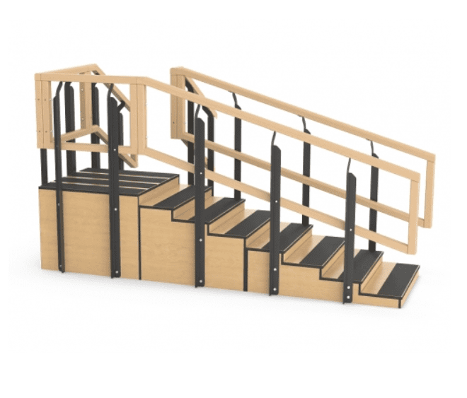 Convertible Rehab Staircase Training Stairs with Platform