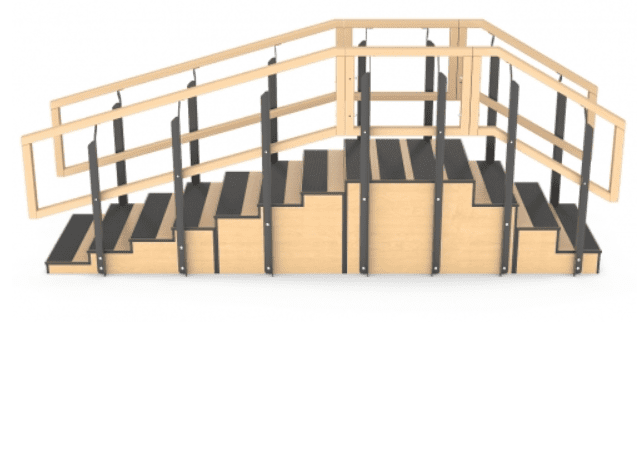 Convertible Rehab Staircase Training Stairs with Platform