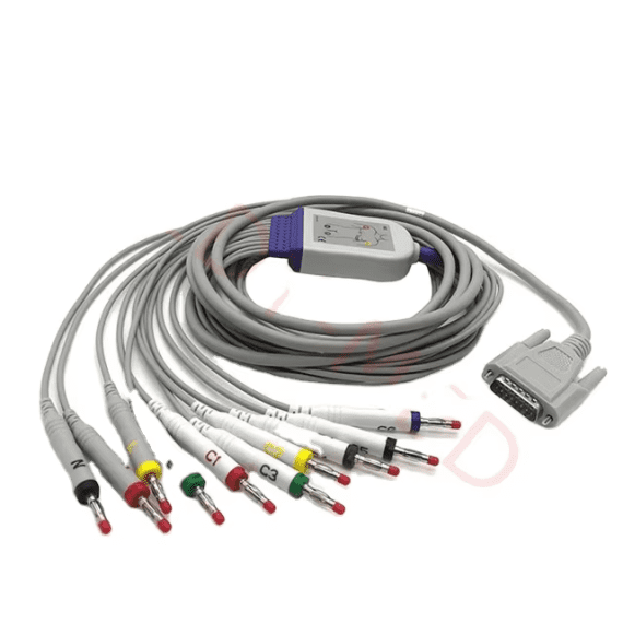 Edan S2-12 SE-3 SE-1200 Compatible 12 Lead/10 Lead ECG Cable