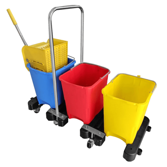 Wringer Trolley with Triple Bucket – 15 Ltr.