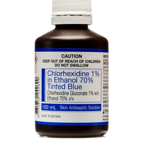 Chlorhexidine 1% in Ethanol 70% Tinted Blue