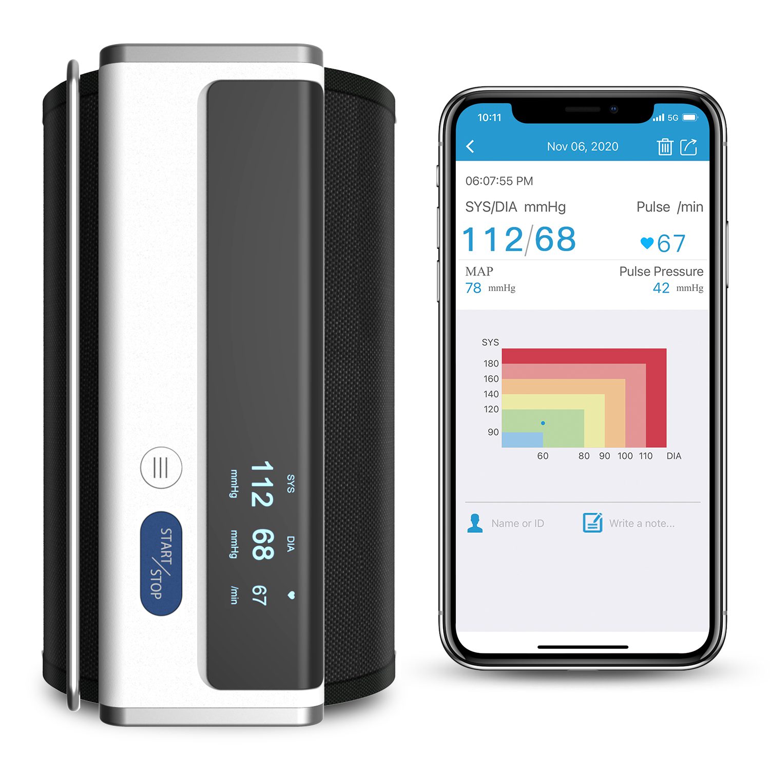 Armfit+ Wireless Upper Arm Blood Pressure Monitor + ECG BP2