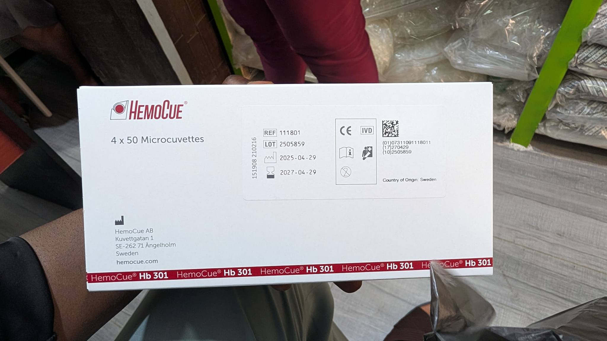 HemoCue Hb 301 Microcuvette