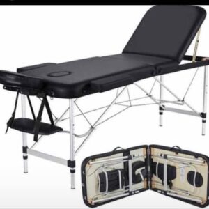 Foldable Massage Bed - Portable 3-Section Adjustable Massage Bed with Carry Bag